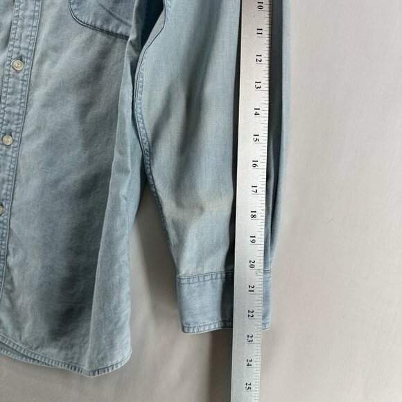 VTG Warner Bros. Shirt Adult XS Looney Tunes Denim Embroidered Button Down Blue - Picture 12 of 13